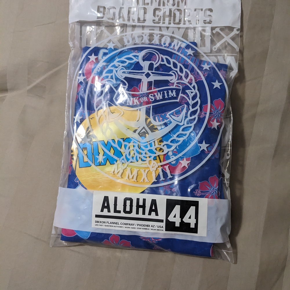 Lixx Aloha Board Shorts - Blue and Yellow